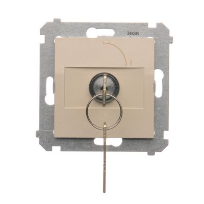 Łącznik na kluczyk pojedynczy jednobiegunowy 2 pozycyjny /0-I/ styk 1Z 5A 250V DW1K.01/41 KONTAKT (DW1K.01/41)