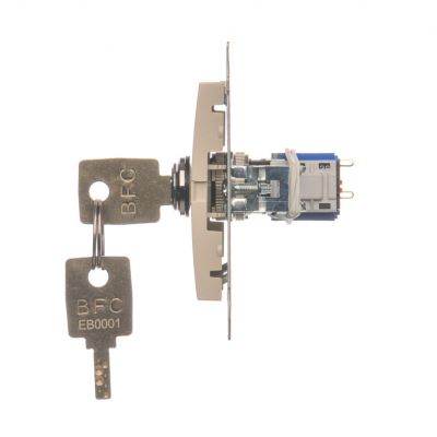 Łącznik na kluczyk pojedynczy jednobiegunowy 2 pozycyjny /0-I/ styk 1Z 5A 250V DW1K.01/41 KONTAKT (DW1K.01/41)
