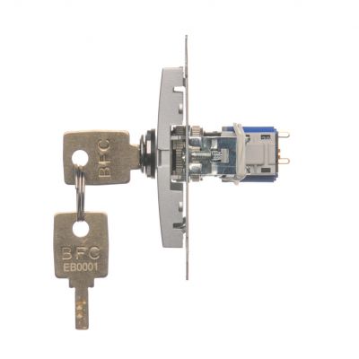 Łącznik na kluczyk pojedynczy jednobiegunowy 2 pozycyjny /0-I/ styk 1Z 5A 250V DW1K.01/43 KONTAKT (DW1K.01/43)