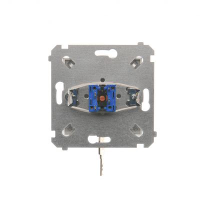 Simon 54 Łącznik na kluczyk roletowy 1-bieg. 3 pozycyjny „I-0-II" 2 styki N/O 5A 250. Możliwość wyjęcia klucza w każdej pozycji srebrny mat DWZK.01/43 KONTAKT (DWZK.01/43)