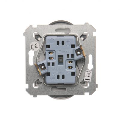 Simon 54 Gniazdo wtyczkowe bez uziemienia z przesłonami podwójne 16A 250V zaciski śrubowe srebrny mat *Do ramek S54 PREMIUM DG2MZ.01/43 KONTAKT (DG2MZ.01/43)