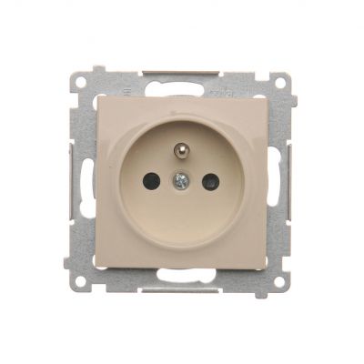 Simon 54 Gniazdo wtyczkowe z uziemieniem i przesłonami 16A 250V zaciski śrubowe kremowy DGZ1Z.01/41 KONTAKT (DGZ1Z.01/41)