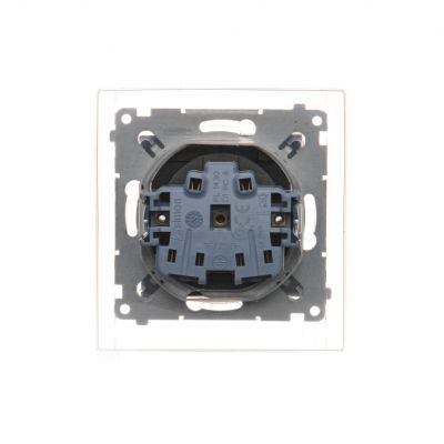 Simon 54 Gniazdo wtyczkowe do wersji IP44 Z USZCZELKĄ 16A 250V zaciski śrubowe klapka transparentna antracyt *Uszczelka do ramek S54 PREMIUM DGZ1BZ.01/48A KONTAKT (DGZ1BZ.01/48A)