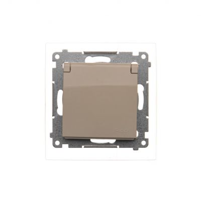 Simon 54 Gniazdo wtyczkowe do wersji IP44 Z USZCZELKĄ 16A 250V zaciski śrubowe kremowy *Uszczelka do ramek S54 PREMIUM DGZ1BZ.01/41 KONTAKT (DGZ1BZ.01/41)