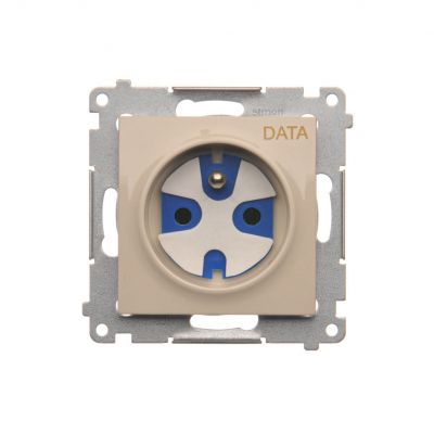 Simon 54 Gniazdo DATA z kluczem uprawniającym 16A 250V zaciski śrubowe kremowy DGD1.01/41 KONTAKT (DGD1.01/41)