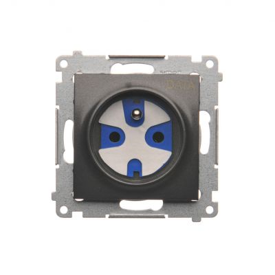 Simon 54 Gniazdo DATA z kluczem uprawniającym 16A 250V zaciski śrubowe antracyt DGD1.01/48 KONTAKT (DGD1.01/48)