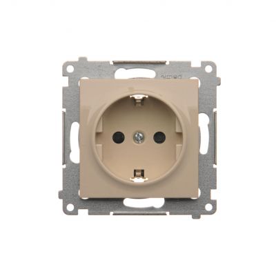 Simon 54 Gniazdo Schuko z przesłonami 16A 250V zaciski śrubowe kremowy DGSz1Z.01/41 KONTAKT (DGSz1Z.01/41)