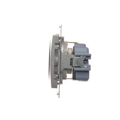 Gniazdo Schuko z przesłonami (moduł) 16A, 250V~, zaciski śrubowe; srebrny (met.) DGSz1Z.01/43 KONTAKT (DGSz1Z.01/43)