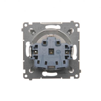 Gniazdo Schuko z przesłonami (moduł) 16A, 250V~, zaciski śrubowe; srebrny (met.) DGSz1Z.01/43 KONTAKT (DGSz1Z.01/43)