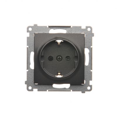 Simon 54 Gniazdo Schuko z przesłonami 16A 250V zaciski śrubowe antracyt DGSz1Z.01/48 KONTAKT (DGSz1Z.01/48)