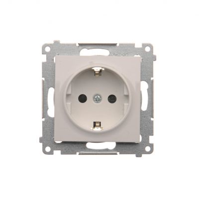 Simon 54 Gniazdo Schuko z przesłonami 16A 250V szybkozłączka biały DGSz1CZ.01/11 KONTAKT (DGSz1CZ.01/11)