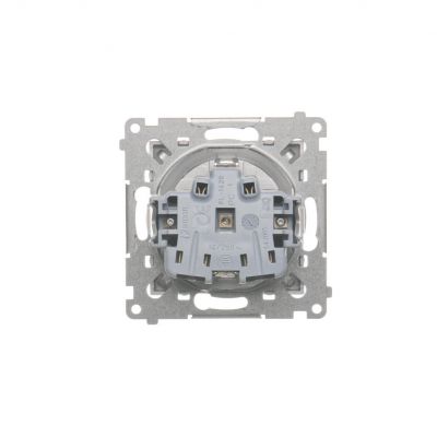 Simon 54 Gniazdo Schuko z przesłonami 16A 250V szybkozłączka srebrny mat DGSz1CZ.01/43 KONTAKT (DGSz1CZ.01/43)