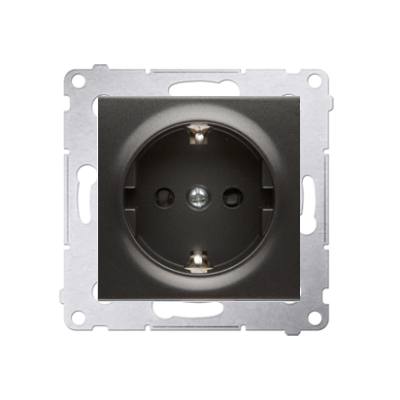 Simon 54 Gniazdo Schuko z przesłonami 16A 250V szybkozłączka antracyt DGSz1CZ.01/48 KONTAKT (DGSz1CZ.01/48)