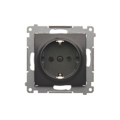 Simon 54 Gniazdo Schuko z przesłonami 16A 250V szybkozłączka antracyt DGSz1CZ.01/48 KONTAKT (DGSz1CZ.01/48)
