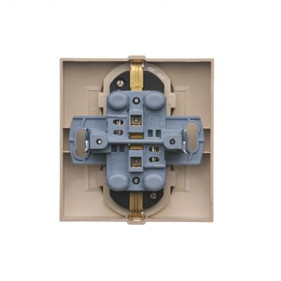 Simon 54 Gniazdo Schuko z przesłonami podwójne 16A 250V zaciski śrubowe kremowy DGSz2Z/41 KONTAKT (DGSz2Z/41)