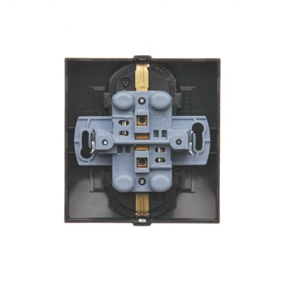 Simon 54 Gniazdo Schuko z przesłonami podwójne 16A 250V zaciski śrubowe antracyt DGSz2Z/48 KONTAKT (DGSz2Z/48)