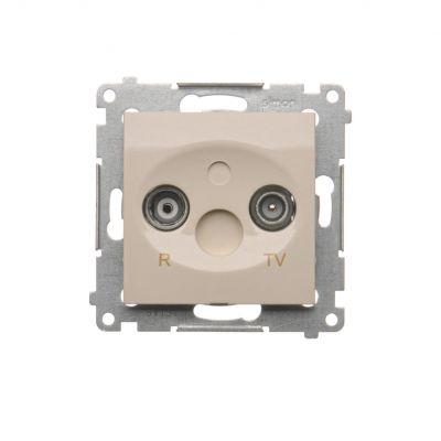 Simon 54 Gniazdo antenowe R-TV końcowe separowane tłum.1dB kremowy DAK.01/41 KONTAKT (DAK.01/41)