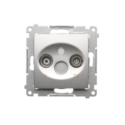 Simon 54 Gniazdo antenowe R-TV końcowe separowane tłum.1dB srebrny mat DAK.01/43 KONTAKT (DAK.01/43)