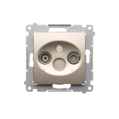 Simon 54 Gniazdo antenowe R-TV końcowe separowane tłum.1dB złoty mat DAK.01/44 KONTAKT (DAK.01/44)
