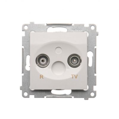 Simon 54 Gniazdo antenowe R-TV zakończeniowe do gniazd przelotowych biały DAZ.01/11 KONTAKT (DAZ.01/11)