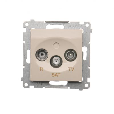 Simon 54 Gniazdo antenowe R-TV-SAT końcowe/zakończeniowe kremowy DASK.01/41 KONTAKT (DASK.01/41)