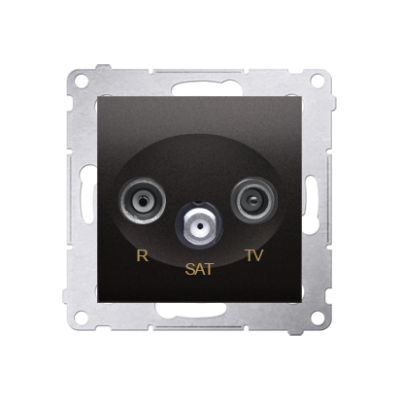 Simon 54 Gniazdo antenowe R-TV-SAT końcowe/zakończeniowe antracyt DASK.01/48 KONTAKT (DASK.01/48)