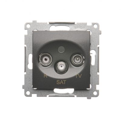 Simon 54 Gniazdo antenowe R-TV-SAT końcowe/zakończeniowe antracyt DASK.01/48 KONTAKT (DASK.01/48)