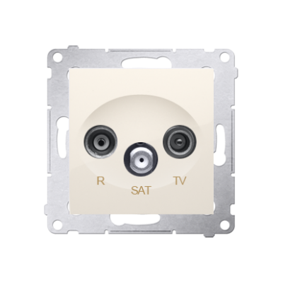 Simon 54 Gniazdo antenowe R-TV-SAT przelotowe kremowy DASP.01/41 KONTAKT (DASP.01/41)