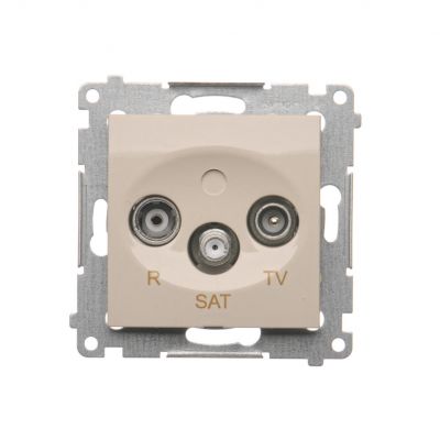 Simon 54 Gniazdo antenowe R-TV-SAT przelotowe kremowy DASP.01/41 KONTAKT (DASP.01/41)