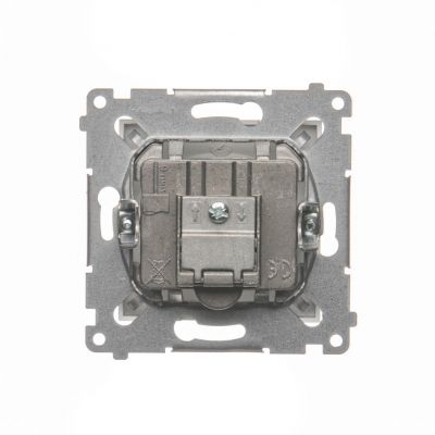 Simon 54 Gniazdo antenowe R-TV-SAT przelotowe srebrny mat DASP.01/43 KONTAKT (DASP.01/43)