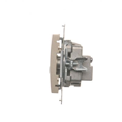 Simon 54 Gniazdo antenowe R-TV-SAT przelotowe złoty mat DASP.01/44 KONTAKT (DASP.01/44)