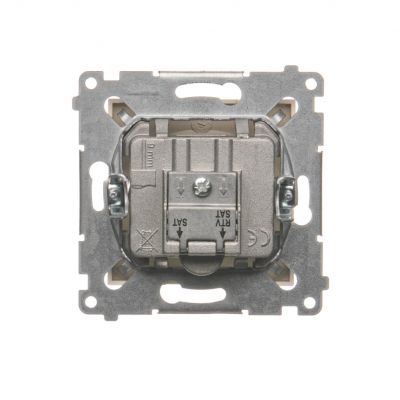 Simon 54 Gniazdo antenowe satelitarne podwójne SAT-SAT-RTV kremowy DASK2.01/41 KONTAKT (DASK2.01/41)