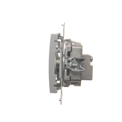 Simon 54 Gniazdo antenowe satelitarne podwójne SAT-SAT-RTV srebrny mat DASK2.01/43 KONTAKT (DASK2.01/43)