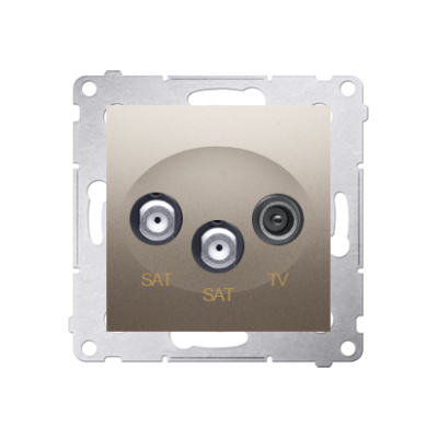 Gniazdo antenowe satelitarne podwójne SAT-SAT-RTV DASK2.01/44 KONTAKT (DASK2.01/44)