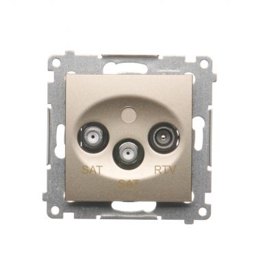 Gniazdo antenowe satelitarne podwójne SAT-SAT-RTV DASK2.01/44 KONTAKT (DASK2.01/44)
