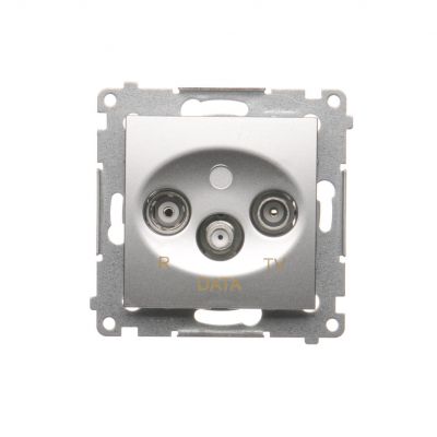 Simon 54 Gniazdo R-TV-DATA srebrny mat DAD.01/43 KONTAKT (DAD.01/43)