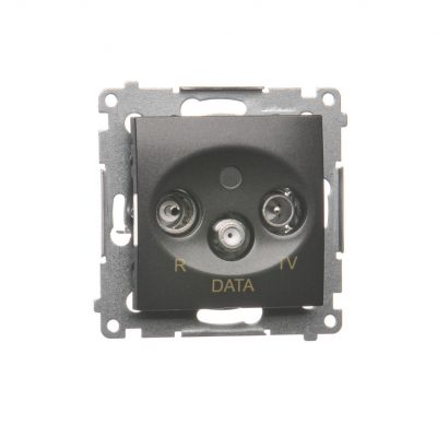 Simon 54 Gniazdo R-TV-DATA antracyt DAD.01/48 KONTAKT (DAD.01/48)