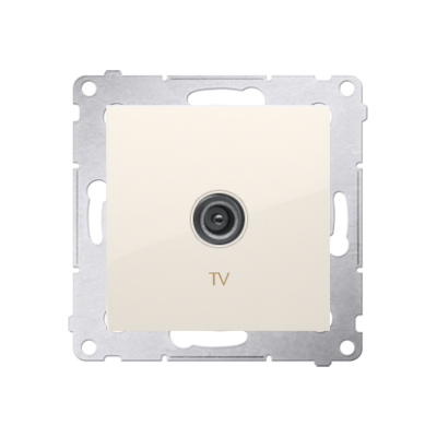 Simon 54 Gniazdo antenowe TV pojedyncze . Do instalacji indywidualnych kremowy DAK1.01/41 KONTAKT (DAK1.01/41)