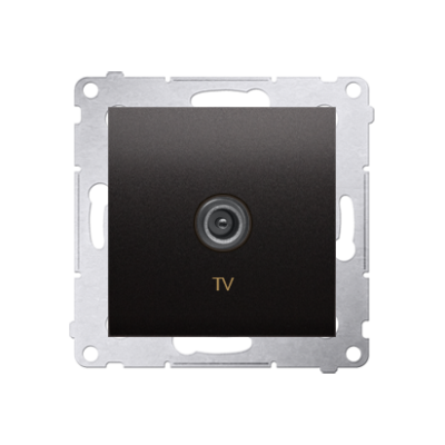 Simon 54 Gniazdo antenowe TV pojedyncze . Do instalacji indywidualnych antracyt DAK1.01/48 KONTAKT (DAK1.01/48)