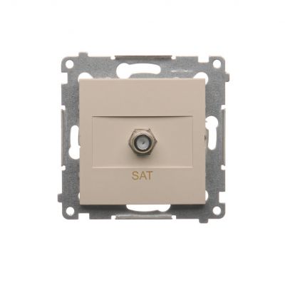 DASF1.01/41  Gniazdo antenowe SAT pojedyncze (moduł). Do instalacji indywidualnych; krem (WMDA-05xxxx-041)