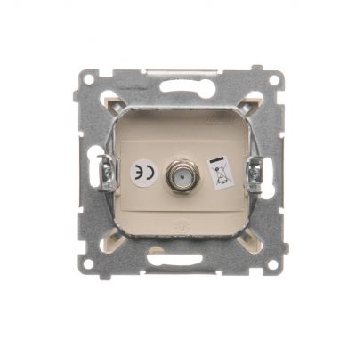 DASF1.01/41  Gniazdo antenowe SAT pojedyncze (moduł). Do instalacji indywidualnych; krem (WMDA-05xxxx-041)