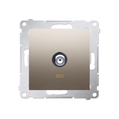Simon 54 Gniazdo antenowe SAT pojedyncze . Do instalacji indywidualnych złoty mat DASF1.01/44 KONTAKT (DASF1.01/44)
