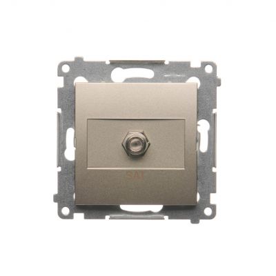 Simon 54 Gniazdo antenowe SAT pojedyncze . Do instalacji indywidualnych złoty mat DASF1.01/44 KONTAKT (DASF1.01/44)