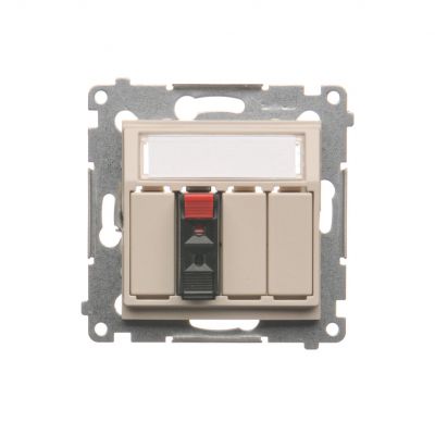 Gniazdo głośnikowe 1-krotne z polem opisowym (moduł). Przekrój przewodów dla wejścia i wyjścia 2,5 m DGL31.01/41 KONTAKT (DGL31.01/41)