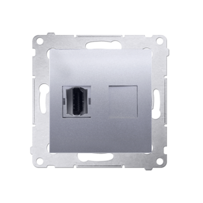 Simon 54 Gniazdo HDMI srebrny mat DGHDMI.01/43 KONTAKT (DGHDMI.01/43)
