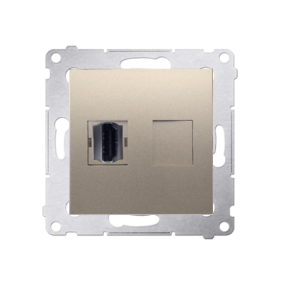 Simon 54 Gniazdo HDMI złoty mat DGHDMI.01/44 KONTAKT (DGHDMI.01/44)