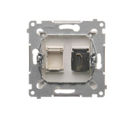 Simon 54 Gniazdo HDMI złoty mat DGHDMI.01/44 KONTAKT (DGHDMI.01/44)