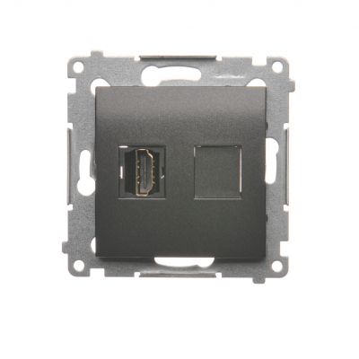Simon 54 Gniazdo HDMI antracyt DGHDMI.01/48 KONTAKT (DGHDMI.01/48)