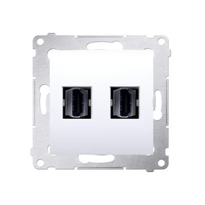 Simon 54 Gniazdo HDMI podwójne biały DGHDMI2.01/11 KONTAKT (DGHDMI2.01/11)