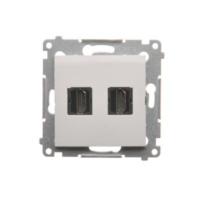 Simon 54 Gniazdo HDMI podwójne biały DGHDMI2.01/11 KONTAKT (DGHDMI2.01/11)